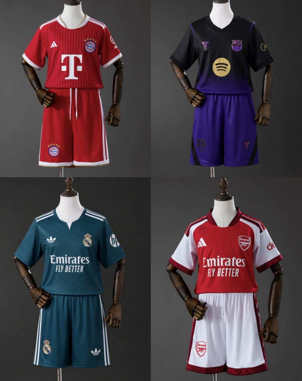Equipaciones Fútbol Niños (varios dorsales) ✨