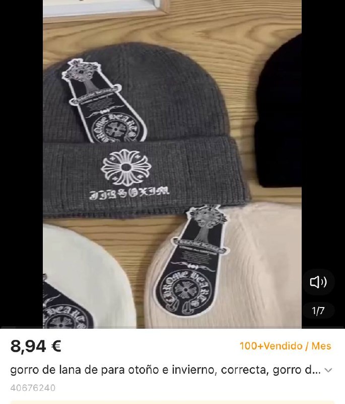 GORRO CHROME HEARTS ✨