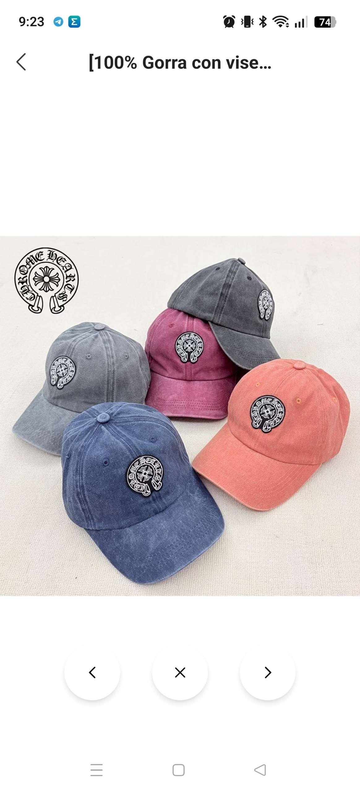 Gorra Chrome Hearts 6.34€‼ ✨