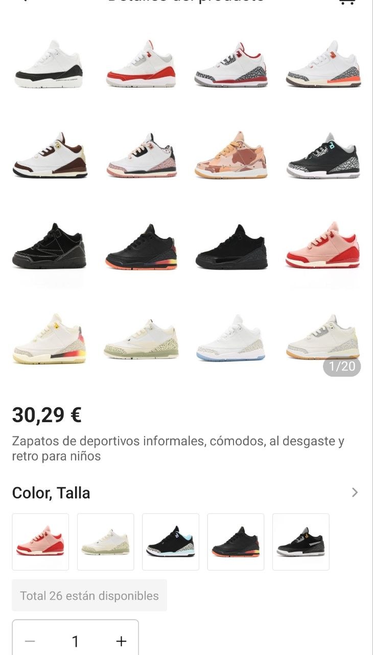 Nike Air Jordan 3 niños ✨