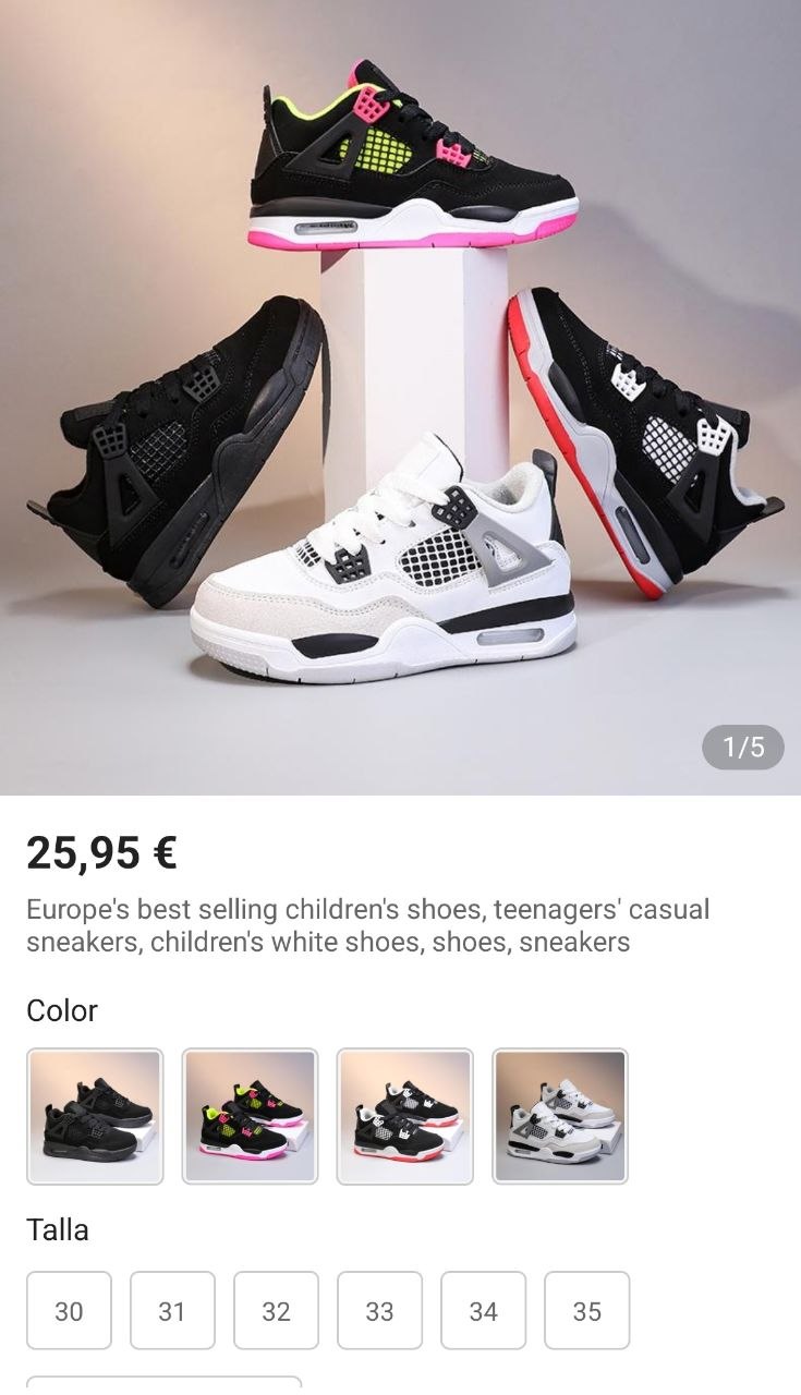 Nike Air Jordan 4 niños ✨