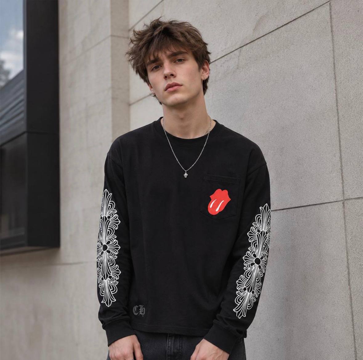 Camiseta larga Chrome Hearts x Rolling Stones ✨