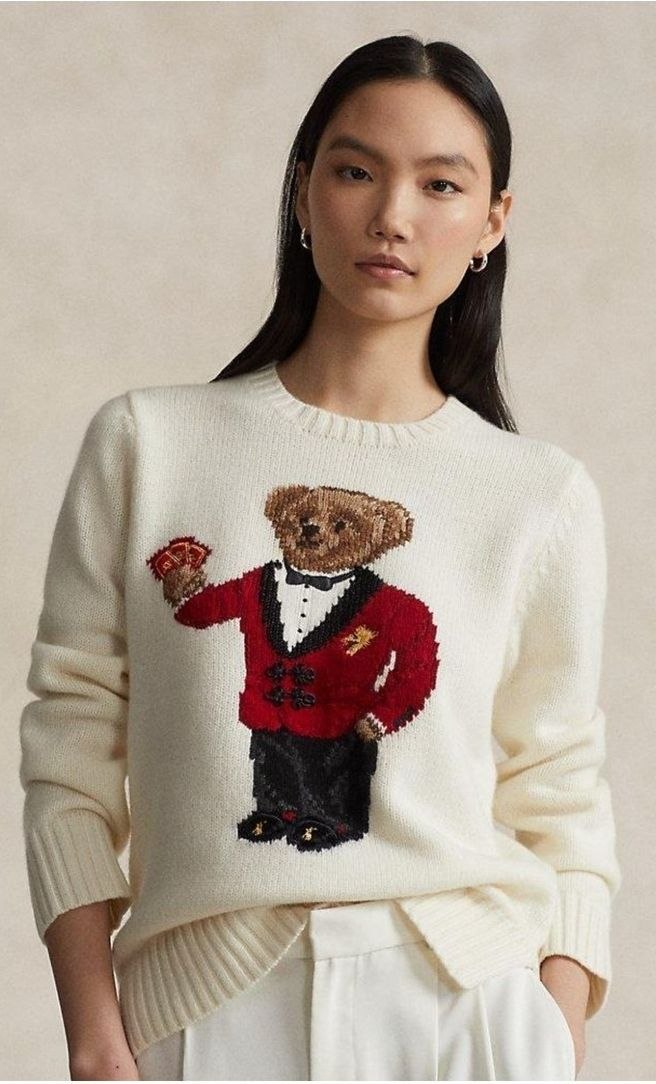 Ralph lauren hoddie white ✨