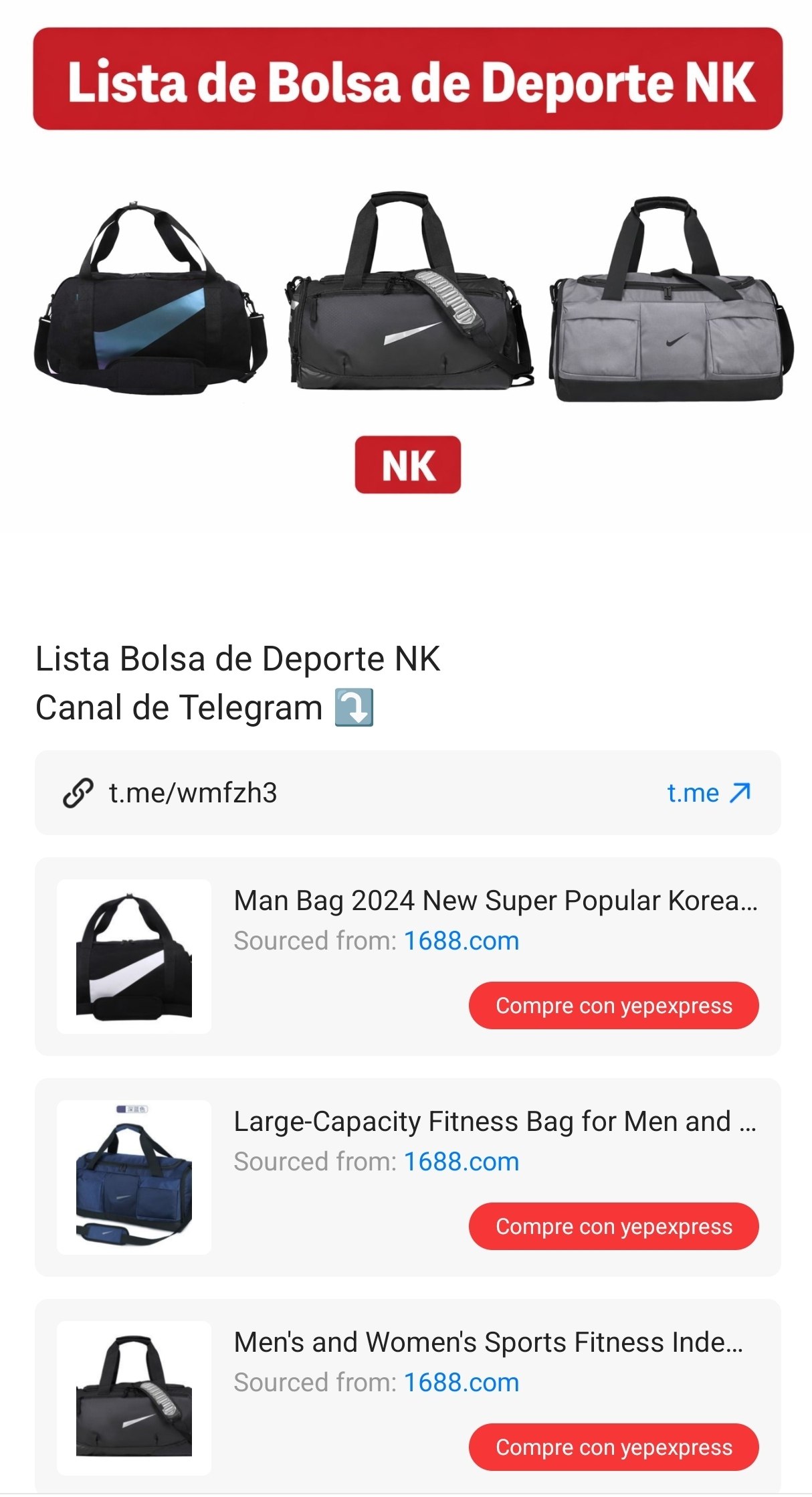 Bolsa de deporte Nike ✨