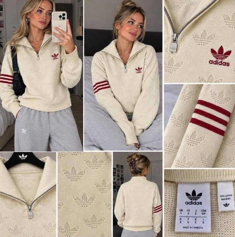 Adidas 3/4 Zip ✨
