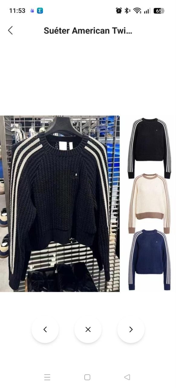 Suéter Adidas 16.58€‼ ✨